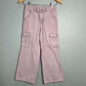 Soho Blue Dusty Pink Denim Cargo Pants Girls Size 10